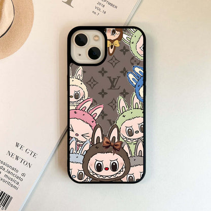 Glossy Labubu Glass Case