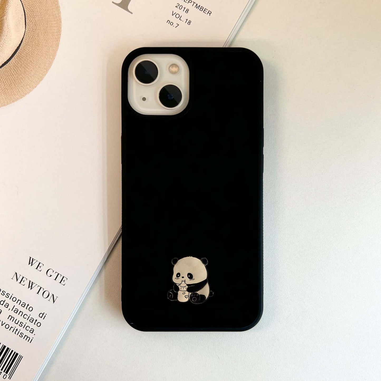 Midnight Panda Love Glass Case