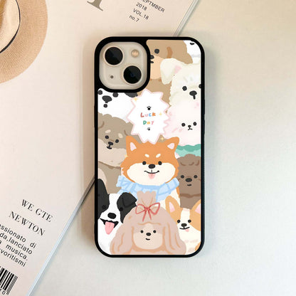 Puppy Brothers Pattern Glass Case