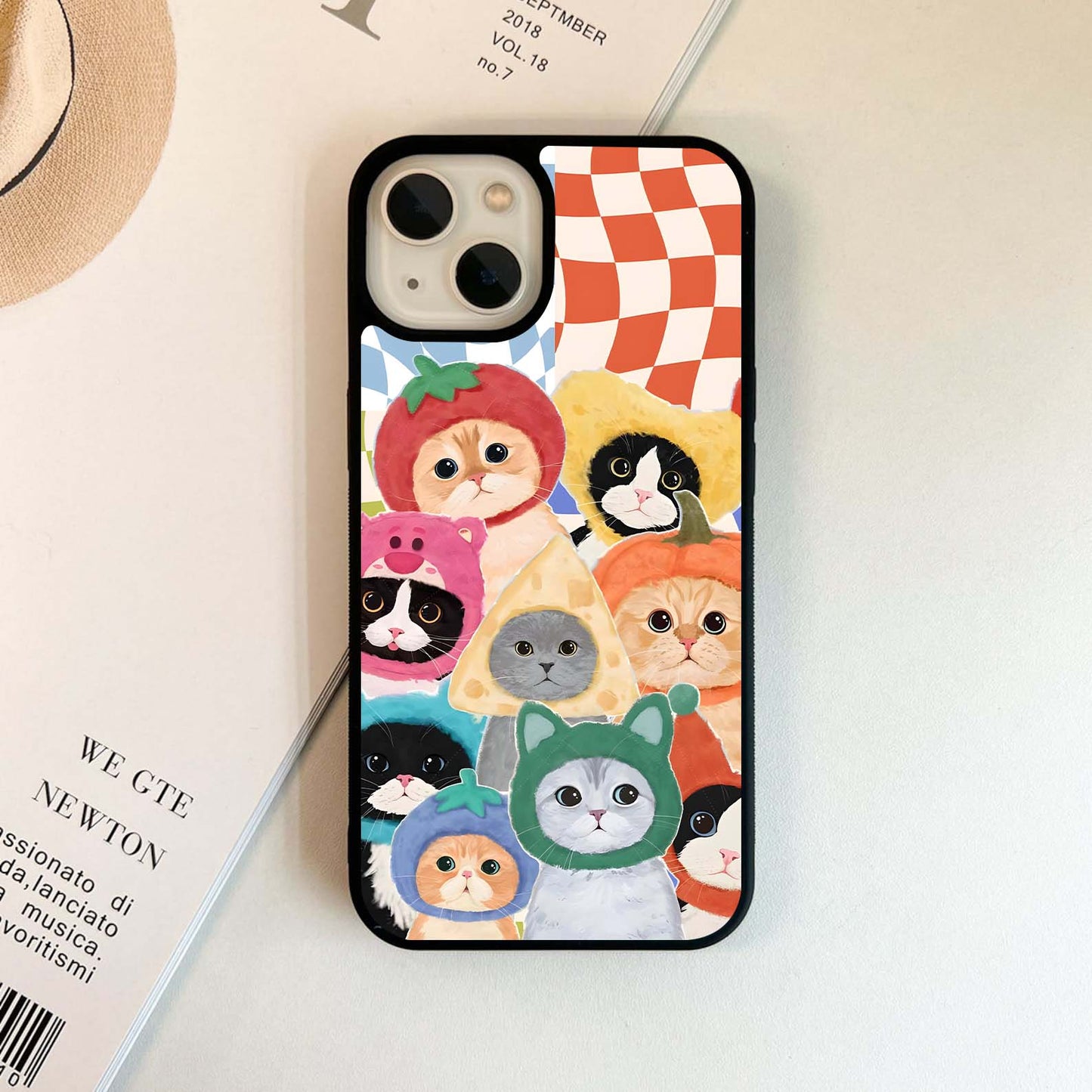 Cats in Fruits Glass Case