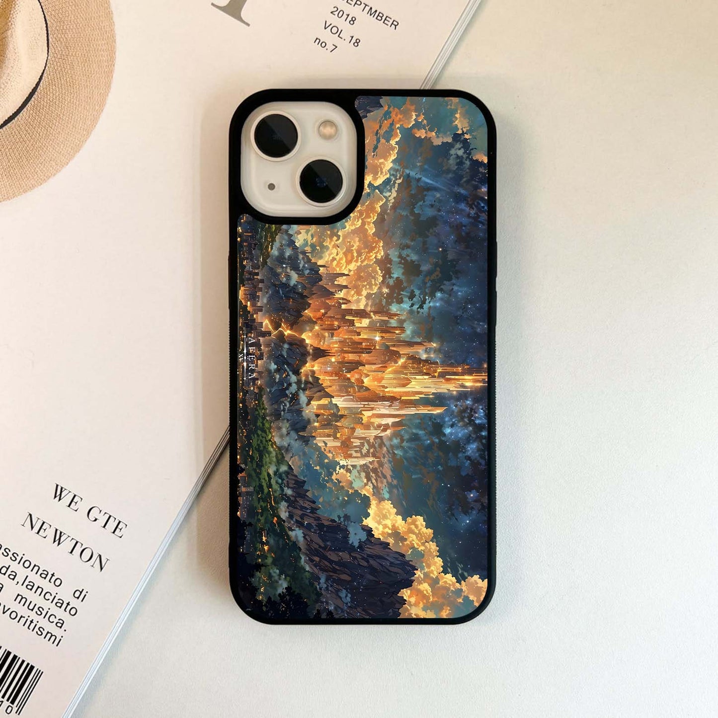 Golden Cloud Castle Glass Case