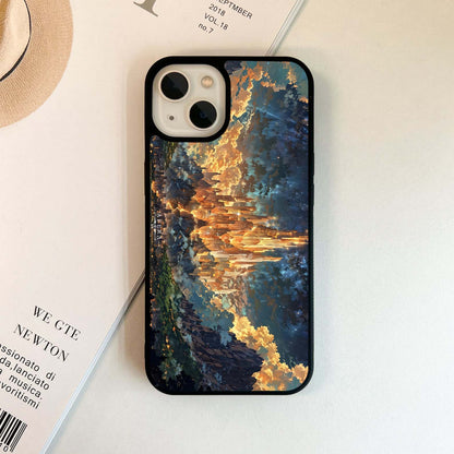 Golden Cloud Castle Glass Case