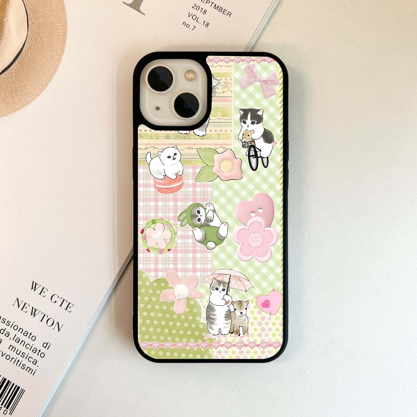 Playful Pastel Cats Glass Case
