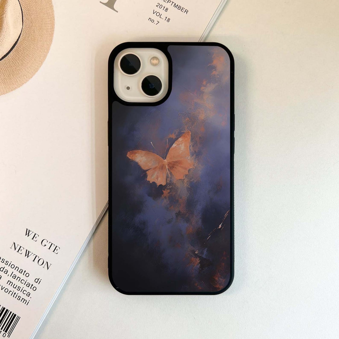 Copper Butterfly Glass Case