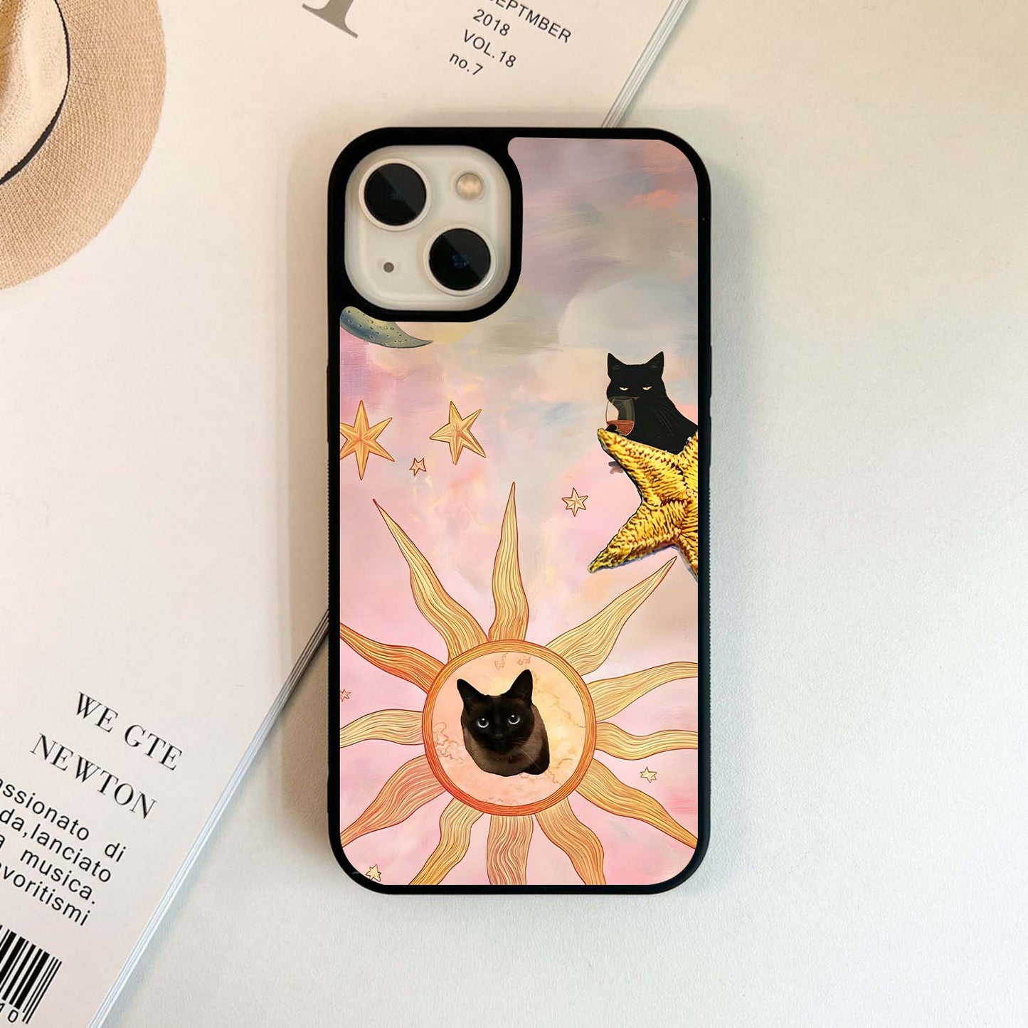 Inspiration Sun Art Cat Glass Case