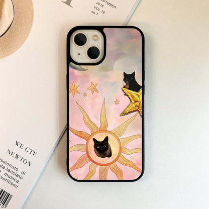 Inspiration Sun Art Cat Glass Case