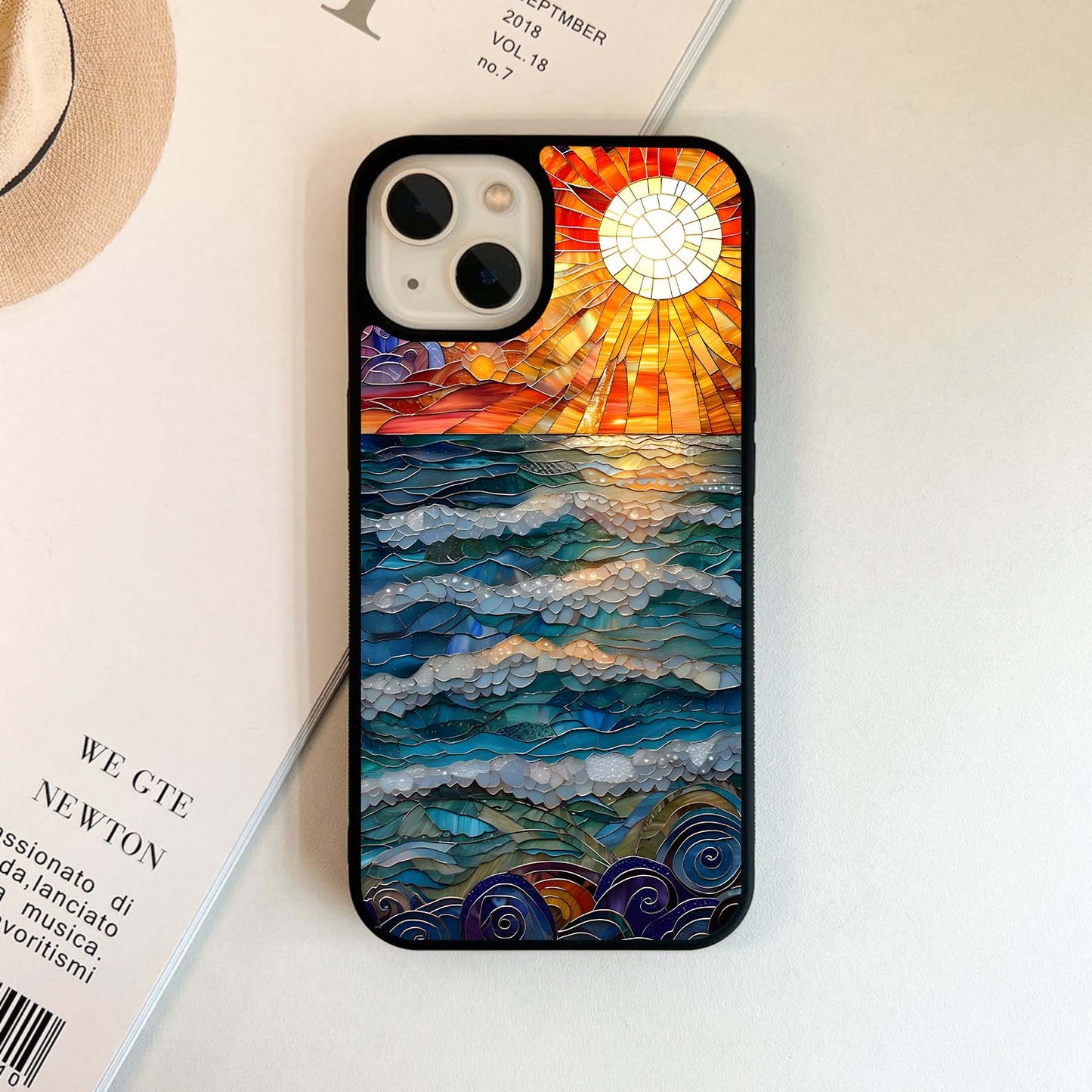 Ocean Mosaic Art Glass Case