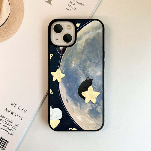 Cats sleeping on stars Glass Case