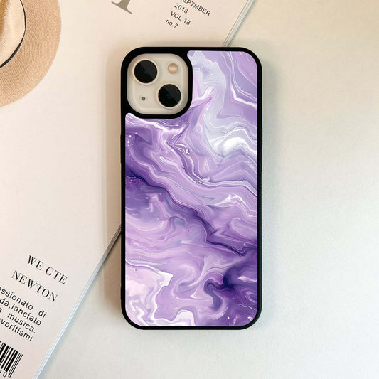 Purple Marble Swirl Glass Case