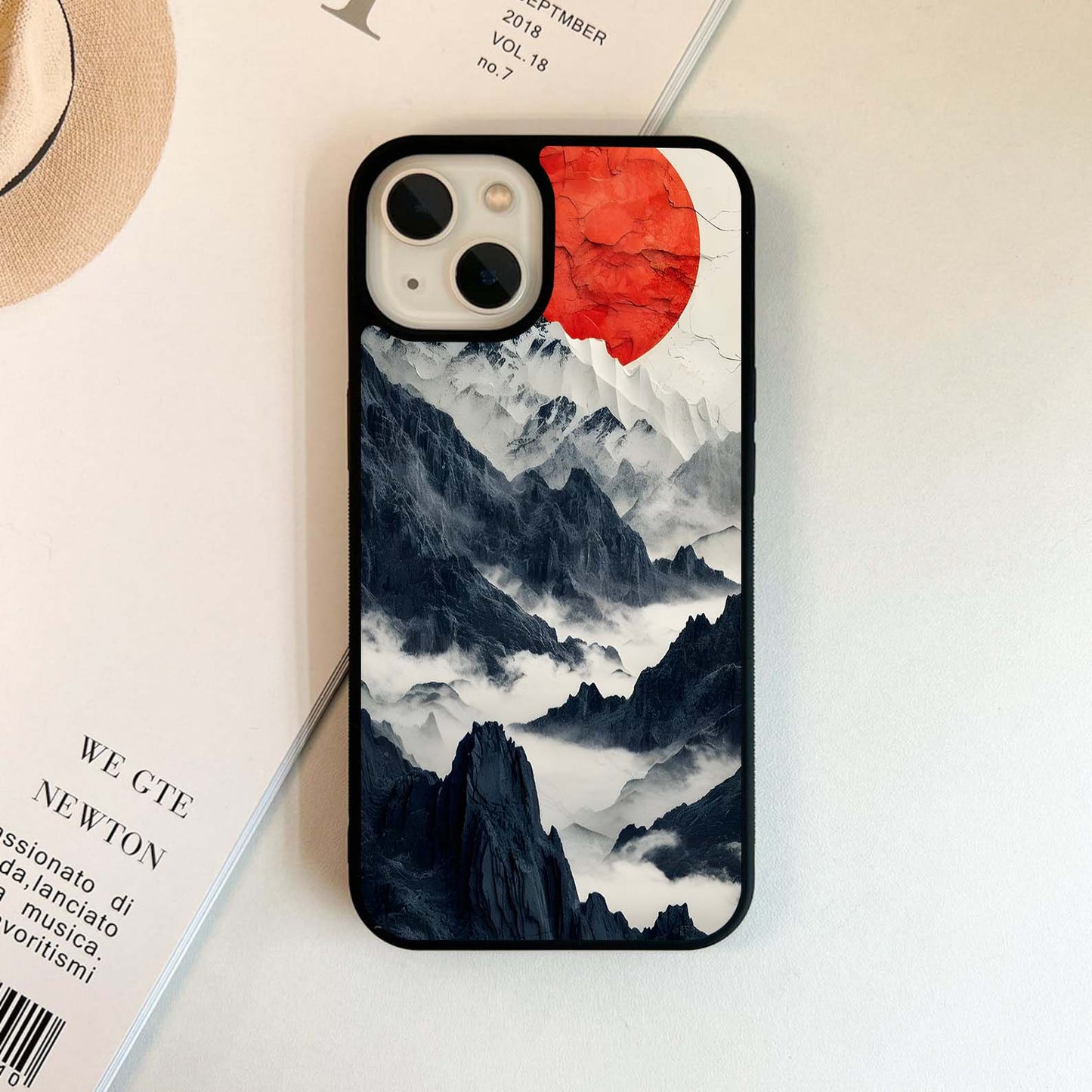 Digital Art Mountain Glass Case