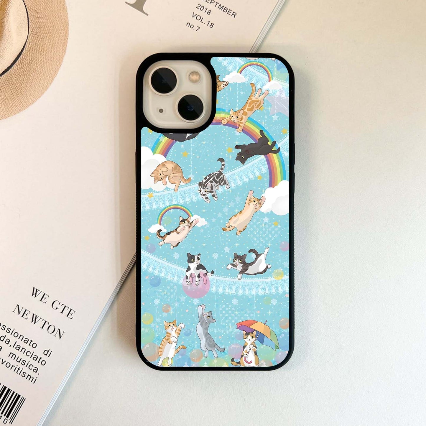 Flying Cats Glass Case