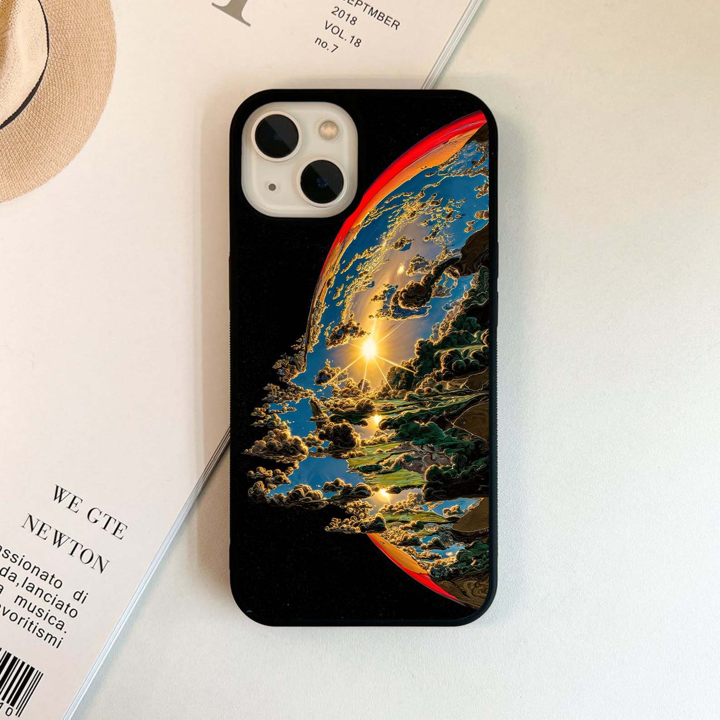 Sunrise Bursting Glass Case