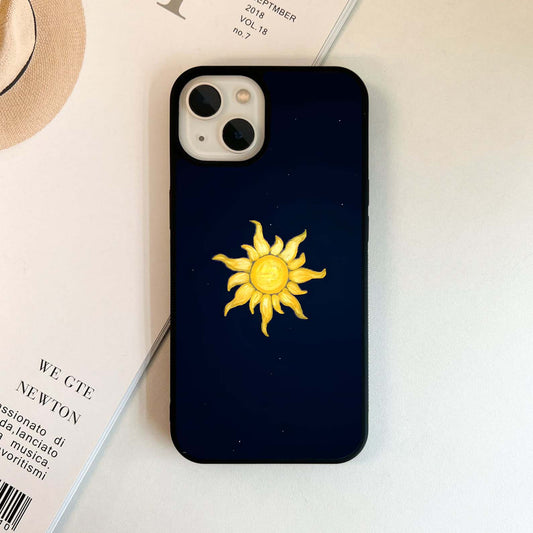 Golden Sun on Midnight Sky Glass Case