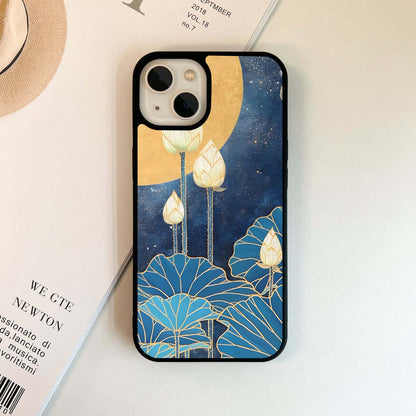 Moonlit Lotus Bloom Glass Case
