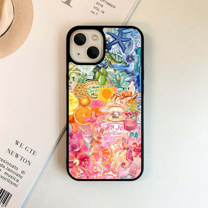 Watercolor floral pastel mix Glass Case