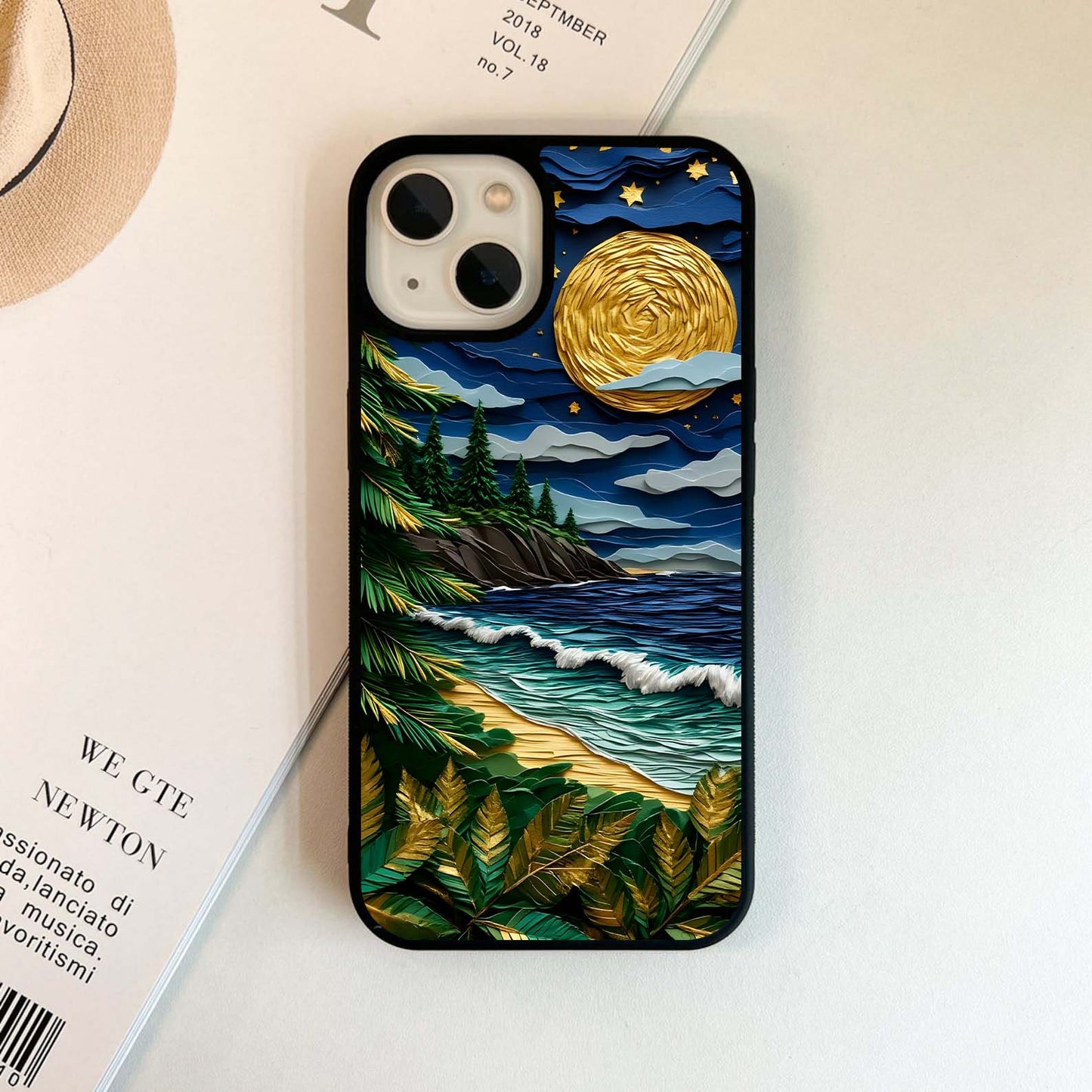 Moonlit Ocean Pines Glass Case