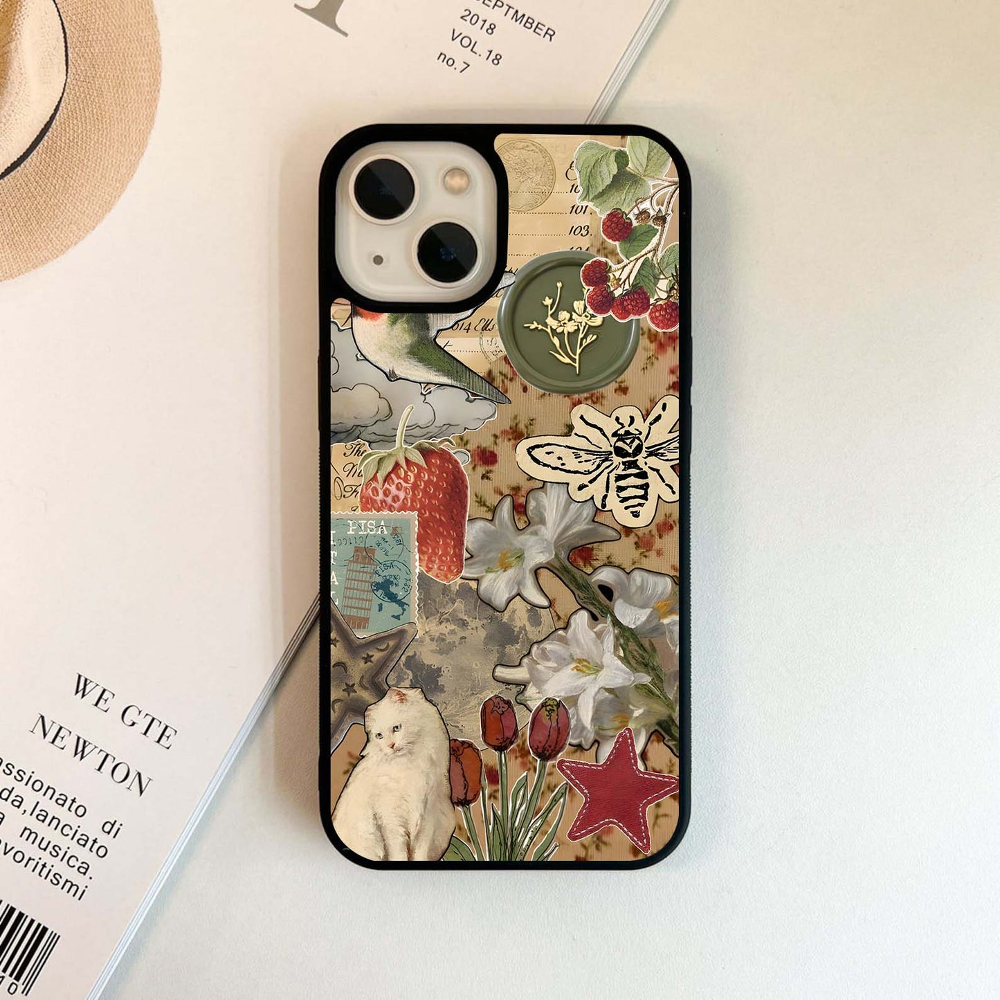 Aesthetic Postage Stamps Glass Case