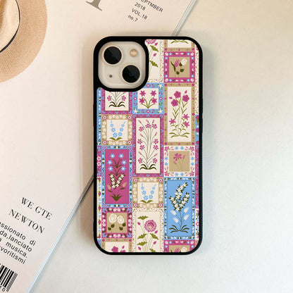 Patchwork Floral Glass Case