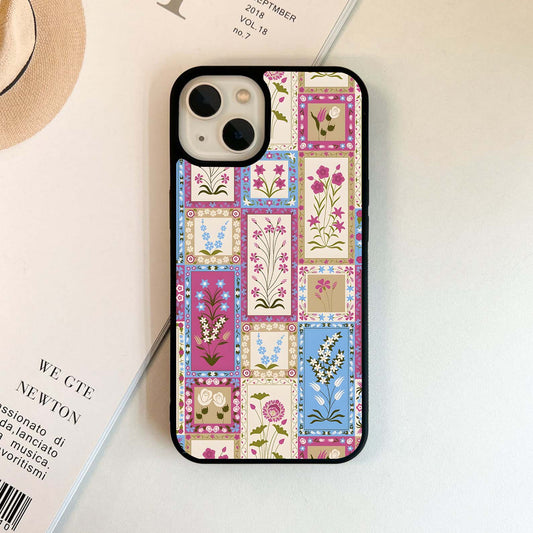 Patchwork Floral Glass Case