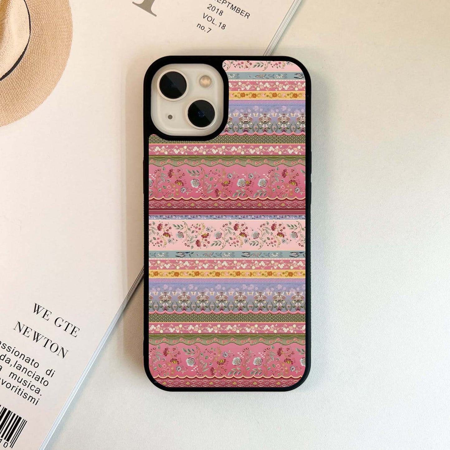 Laced Petal Stripes Glass Case