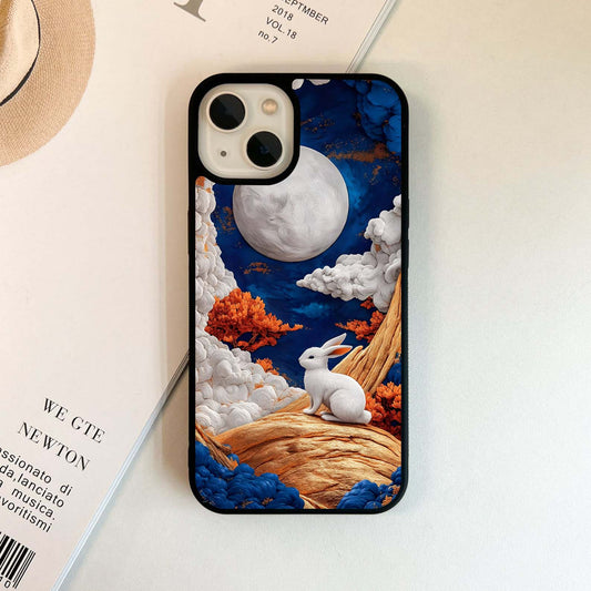 Crowned Spirit Rabbit Glass Case