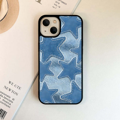 Denim Star Texture Glass Case