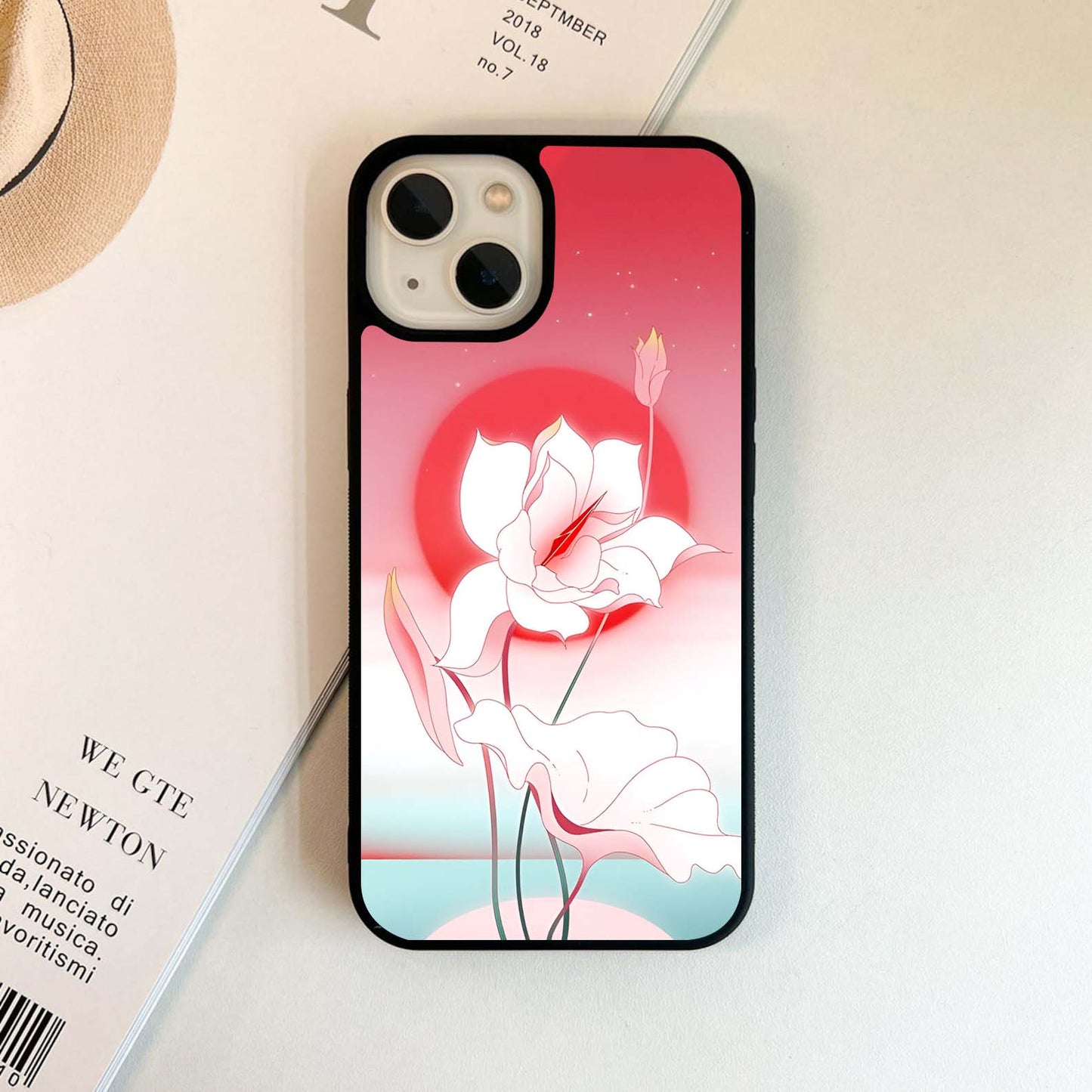 Lunar Petal Rise Glass Case