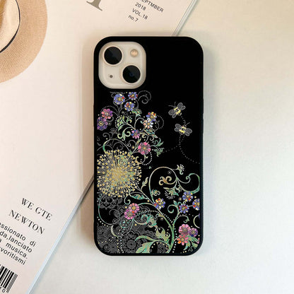 Midnight Garden with Bees Glass Case