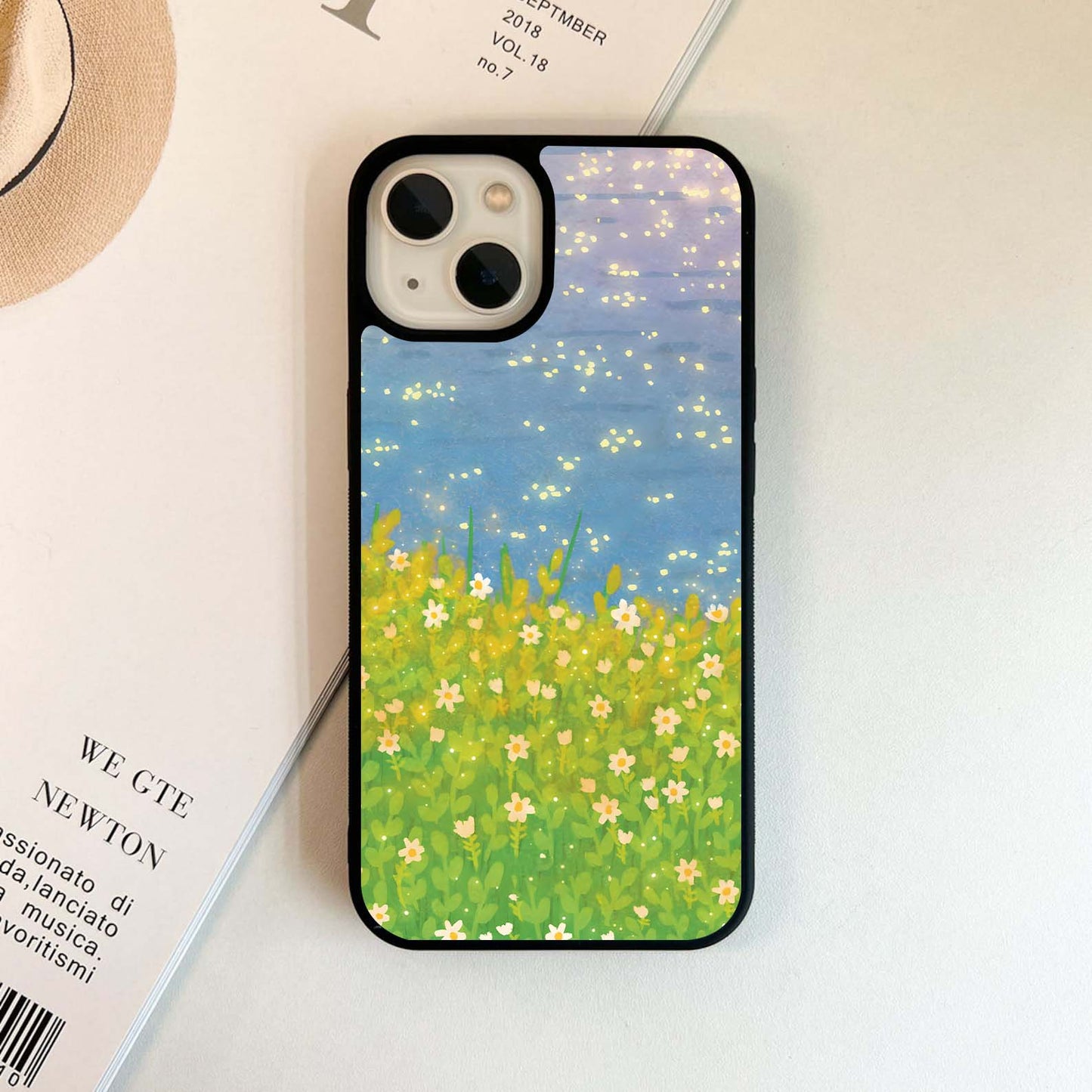 Light Sparkle Flowers Glass Case