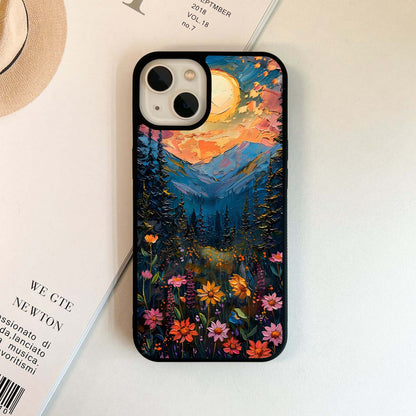 Sunset Floral Valley Glass Case