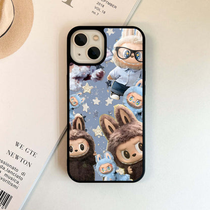 Multiple Labubu Pattern Glass Case