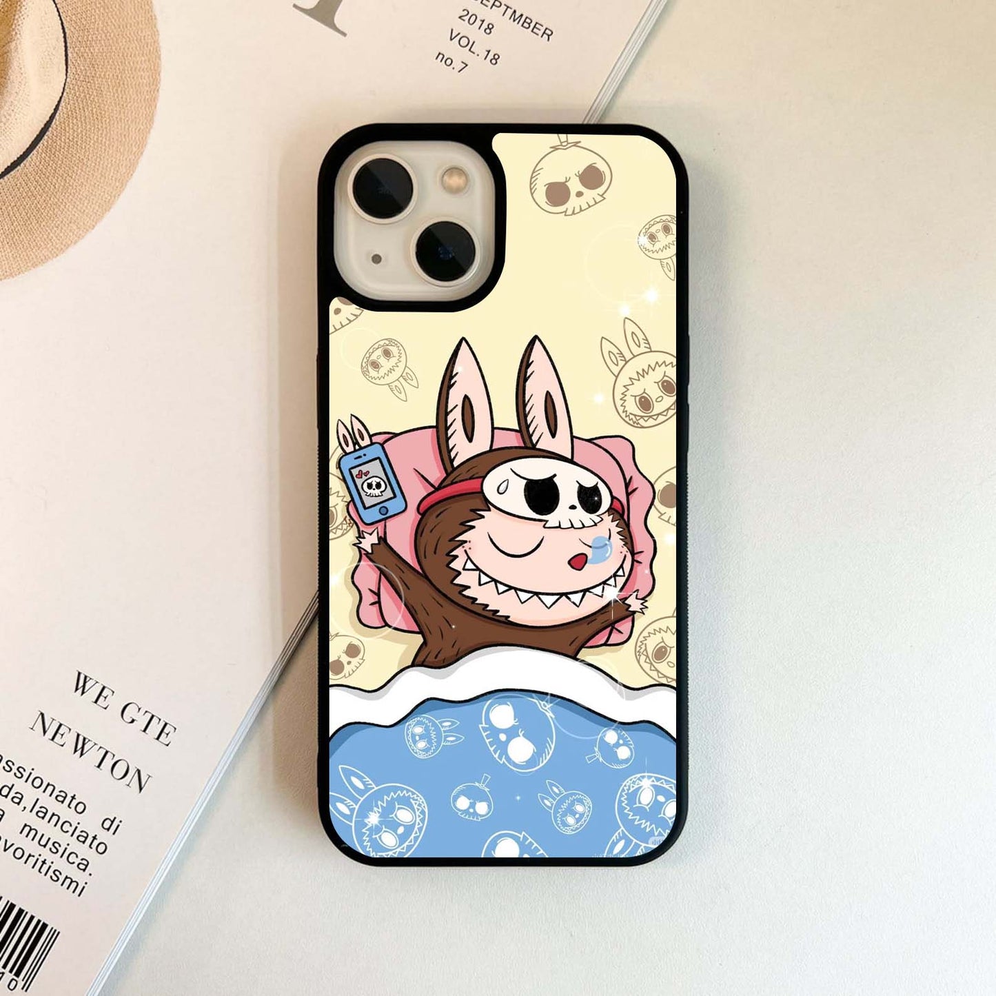 Sleeping Labubu Glass Case