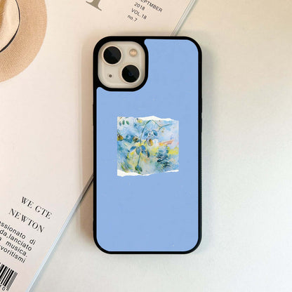 Torn Paper Painting Glass Case