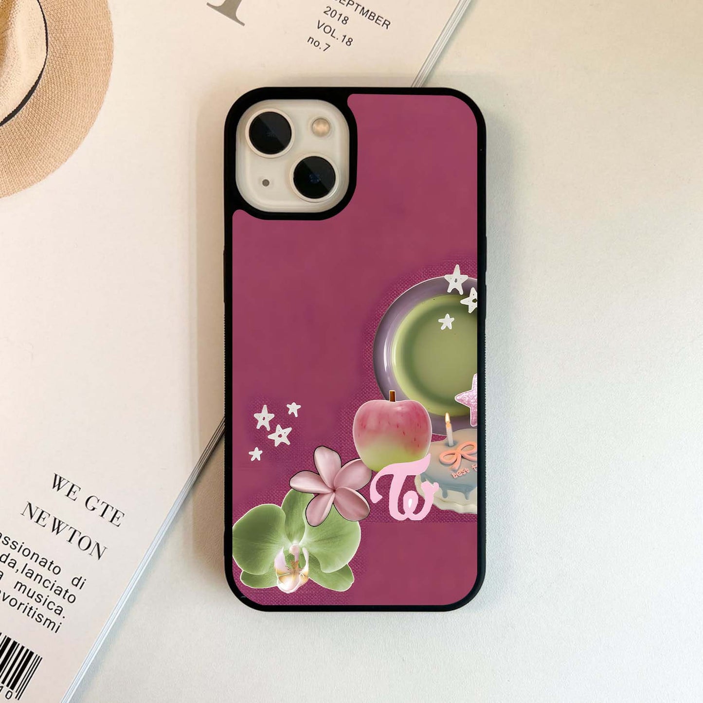 Pink Foody Glass Case