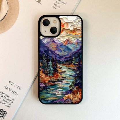 Unique Abstract Landscape Glass Case