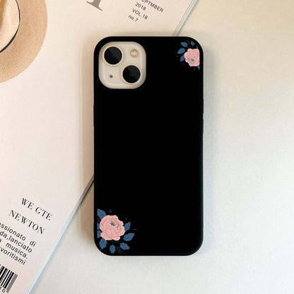 Elegant Rose Frame Leaf Glass Case