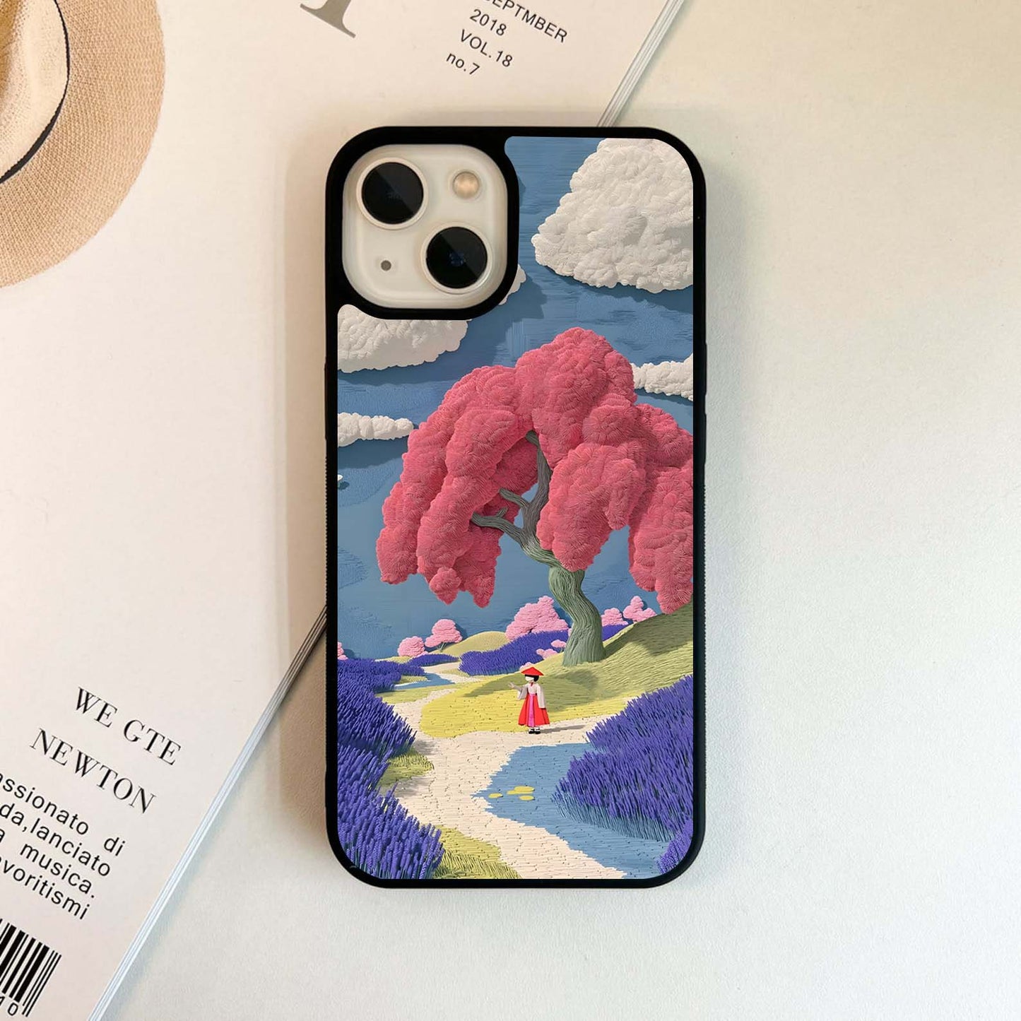 Meditative Girl with Aura Glass Case