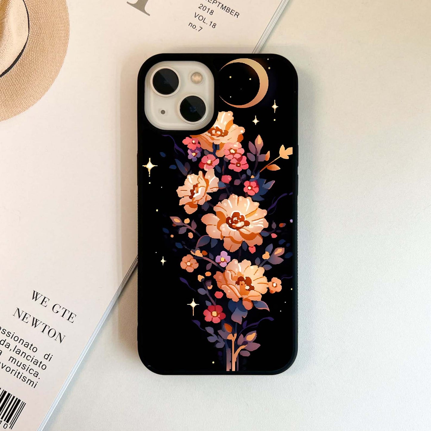 Moonlit Florals Moon Glass Case