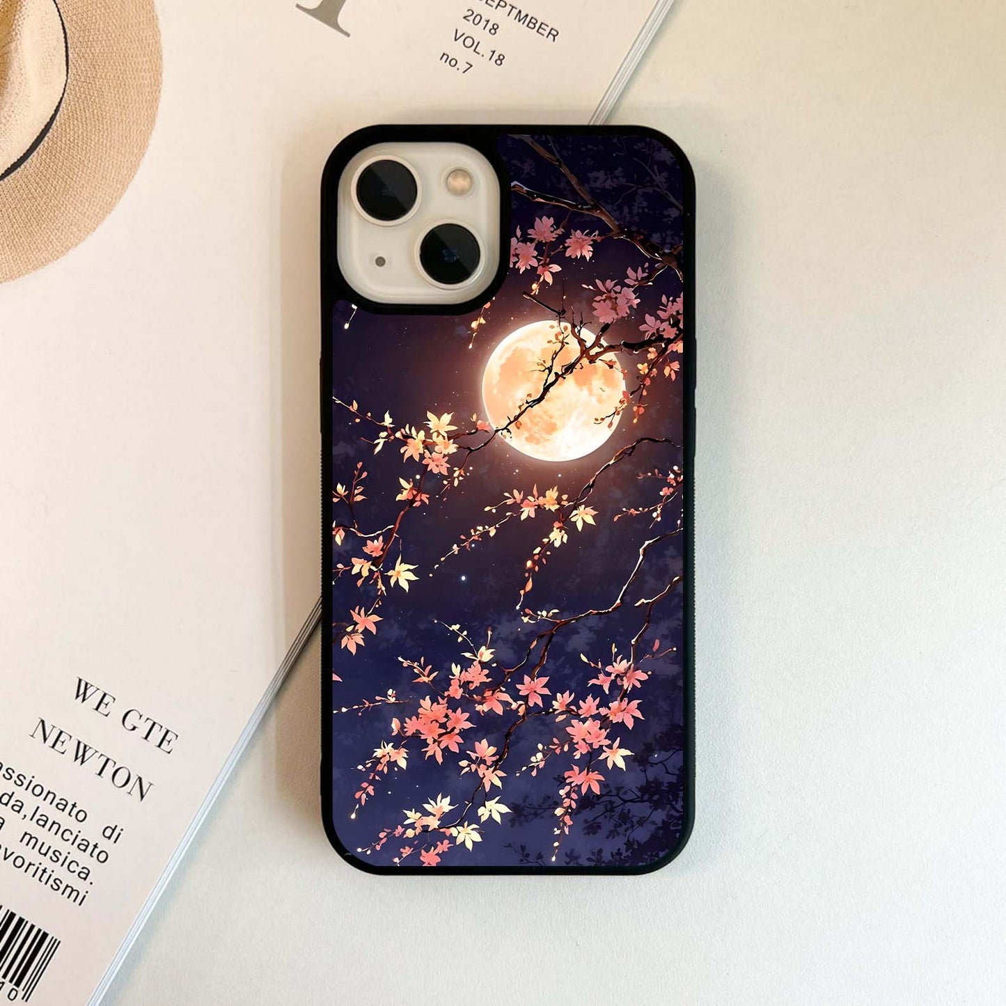 Moonlit Sakura Glow Glass Case
