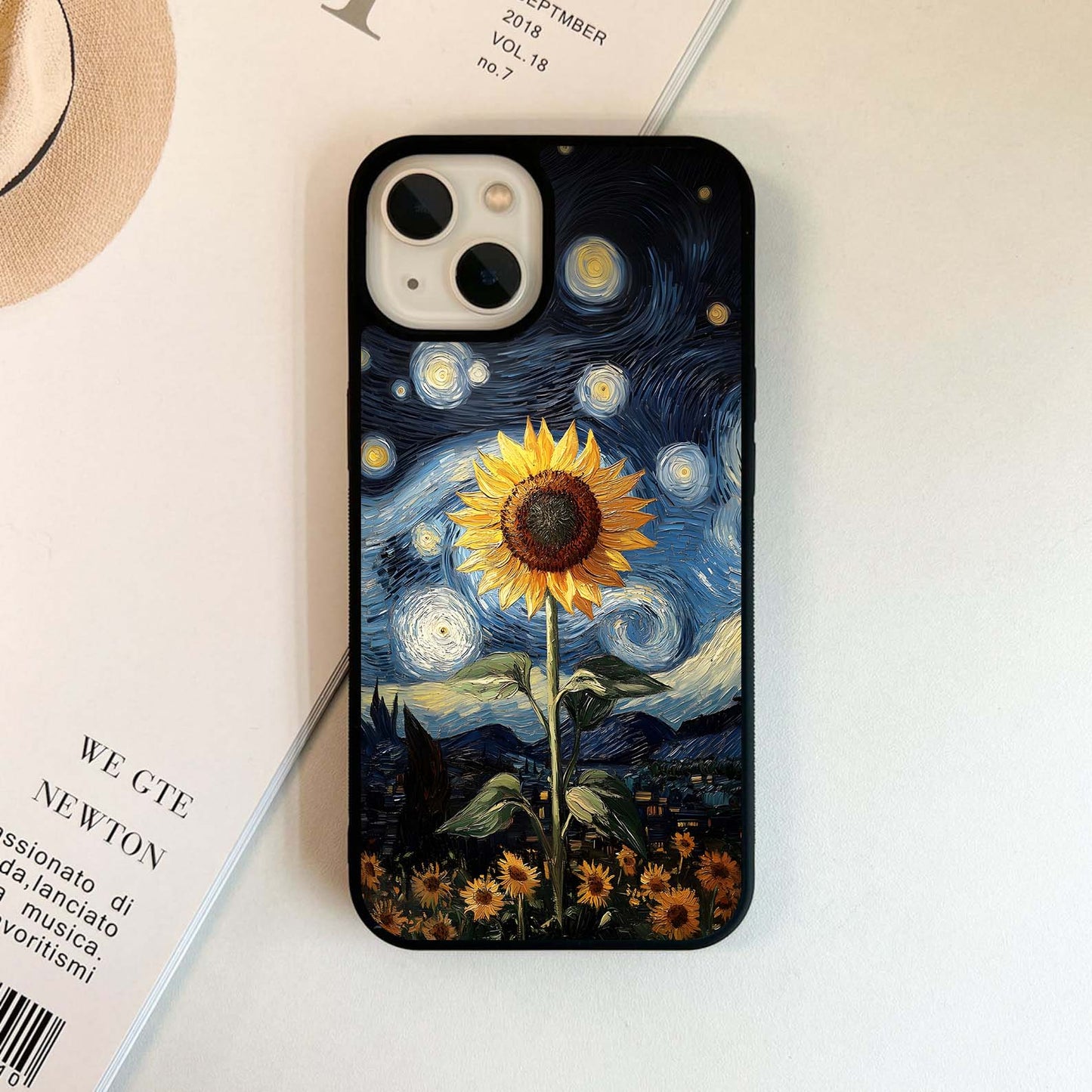 Van Gogh Sunflower Glass Case
