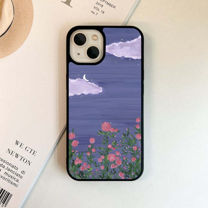 Crescent Clouds Scenery Glass Case