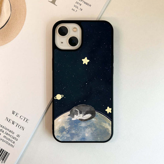 Curl Paws Cat Glass Case