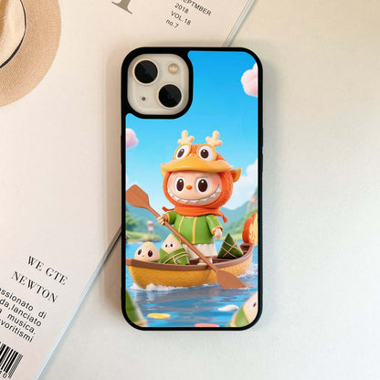 Labubu With Boat Glass Case