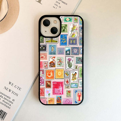 Multiple Stamp Collage Glass Case