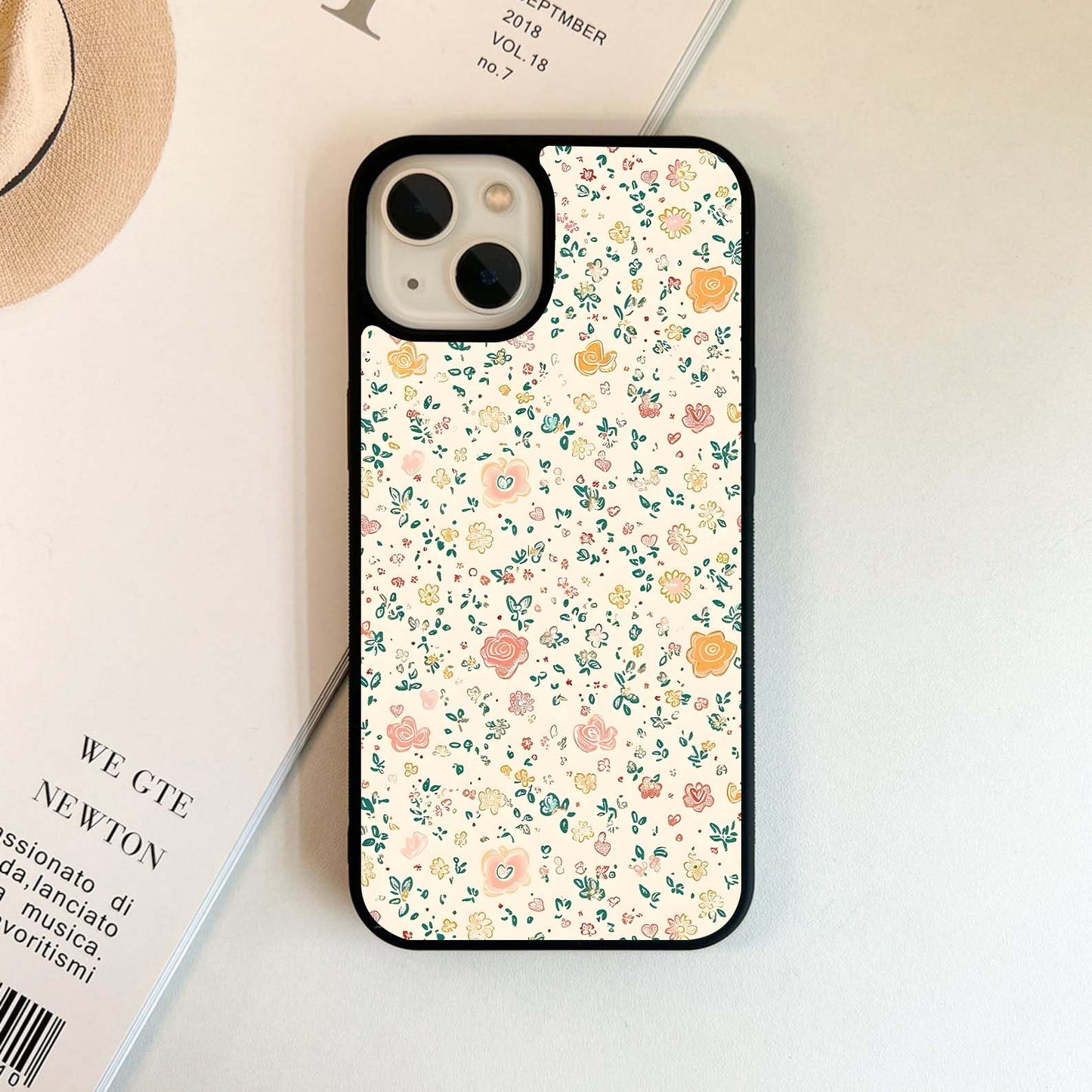Whimsy Blossom Pattern Glass Case