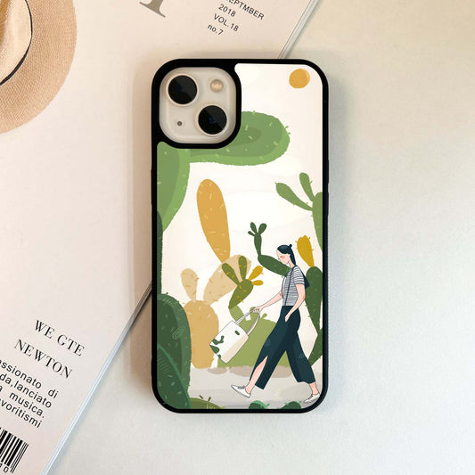 Cactus Girl Walk Glass Case