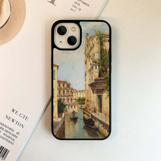 Venice Canal Scene Glass Case