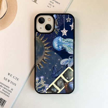 Aesthetic Celestial Ocean Glass Case