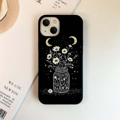 Night Jar Floral Illustration Glass Case