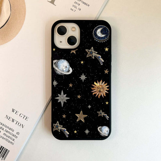 Stars and Planets Brooches Glass Case